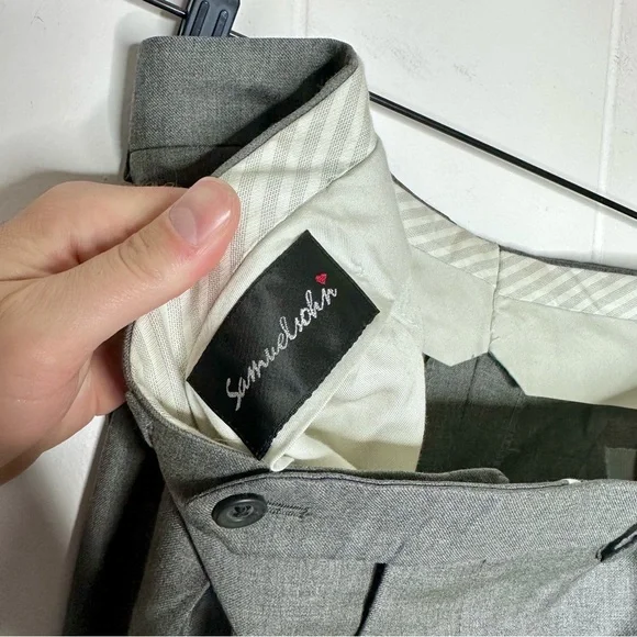 Samuelsohn Comfort Waist Super 110’s Pleated Wool Dress Pants - Picture 3 of 12